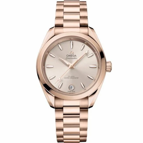 Omega Seamaster Aqua Terra 150M Shades Master Chronometer 34 Sedna Gold / Rose / Bracelet 220.50.34.20.09.001 (22050342009001)